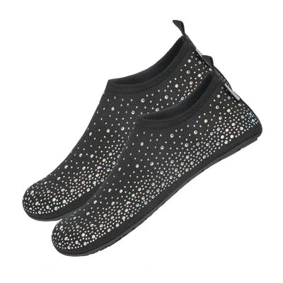 Rhinestone-Embellished Barefoot Water Shoes