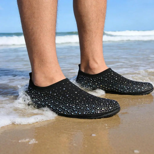 Rhinestone-Embellished Barefoot Water Shoes