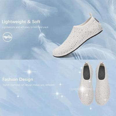Rhinestone-Embellished Barefoot Water Shoes
