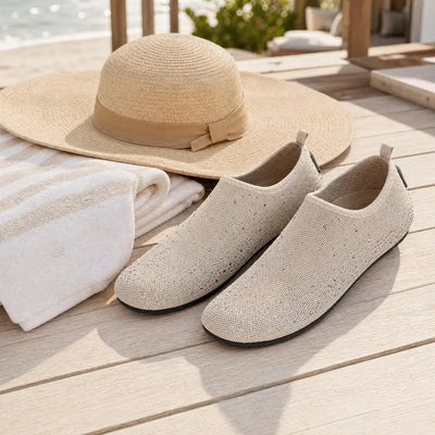 Rhinestone-Embellished Barefoot Water Shoes
