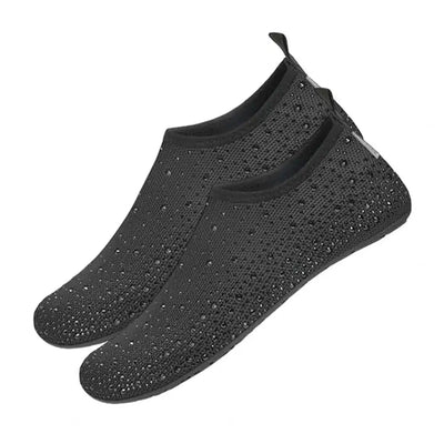 Rhinestone-Embellished Barefoot Water Shoes