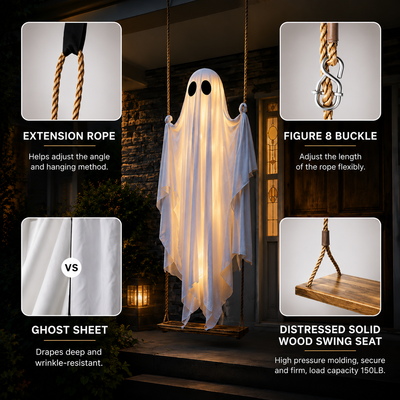 Hanging Swing Ghost Decoration